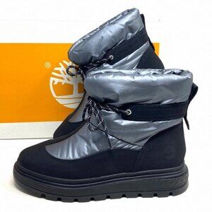 Timberland Women's Ray City Waterproof Mid Boot TB0A5NM3 Black Leather Hiking